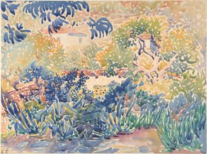 El jardín del artista en Saint-Clair, 1904-5 de Henri Edmond Cross